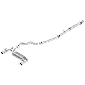 Ford Focus Performance Exhaust - Rear - Ford Racing - Sport Cat-Back Exhaust System with Dual 4 in. Chrome Plated Tips - Polished/Chrome - `16-`17